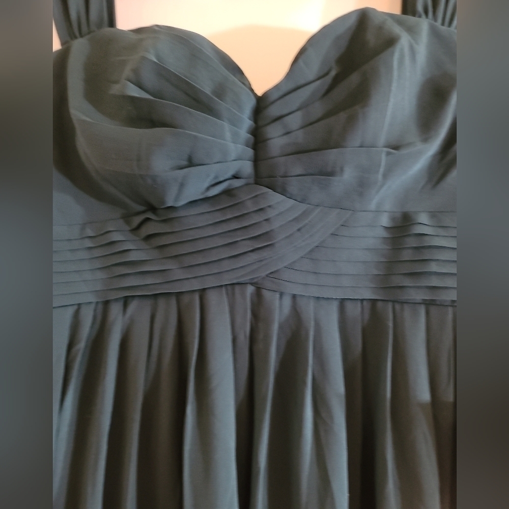 NWT Lulu's Harmonious Love Forest Green Off-the-Shoulder Maxi Dress Small - Picture 10 of 14